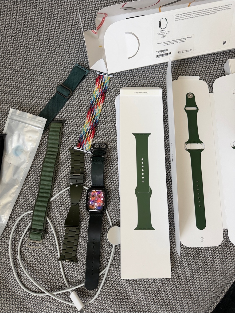 Apple Watch Series 7 Green with Multiple Bands